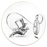 PIATTO PICCOLO ALICE NEL PAESE DELLE MERAVIGLIE MAD HATTER CLOCK PLATE RORY DOBNER