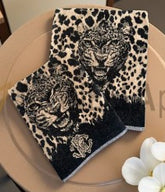 COMPLETO ASCIUGAMANI 2PZ WILD JAGUAR SABBIA ROBERTO CAVALLI