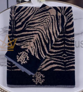 COMPLETO ASCIUGAMANI 2PZ MIRROR ZEBRA SABBIA ROBERTO CAVALLI