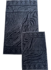 COMPLETO ASCIUGAMANI OKAPI 2PZ NERO 40X60+60X100 CM ROBERTO CAVALLI