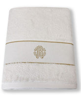 COMPLETO ASCIUGAMANI 2PZ GOLD NEW BIANCO ROBERTO CAVALLI