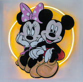 QUADRO CON LED MINNI E TOPOLINO AMBIENTI GLAMOUR