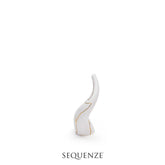 SCULTURA CORNO KINSTUGI BIANCO ORO