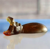 SCULTURA HIPPOPOTAME FERMACARTE DAUM