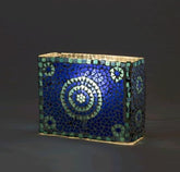 LAMPADA DA TAVOLO IN VETRO MOSAICATA BLUE SAUNA INDIAWORLD