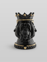 TESTA DI ORANGO NERO OPACO CON DETTAGLI ORO BEVILACQUA