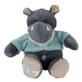 ARWEN L'IPPOPOTAMO GRIGIO CON FELPA BLU E FOULARD GRIGIO PURE BY COUNTRY CASA