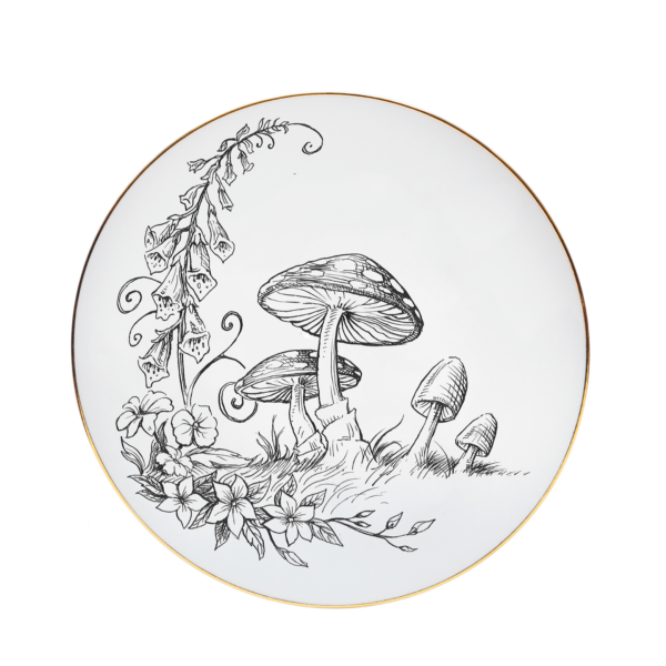 PIATTO PICCOLO ALICE NEL PAESE DELLE MERAVIGLIE TOADSTOOL PLATE RORY DOBNER