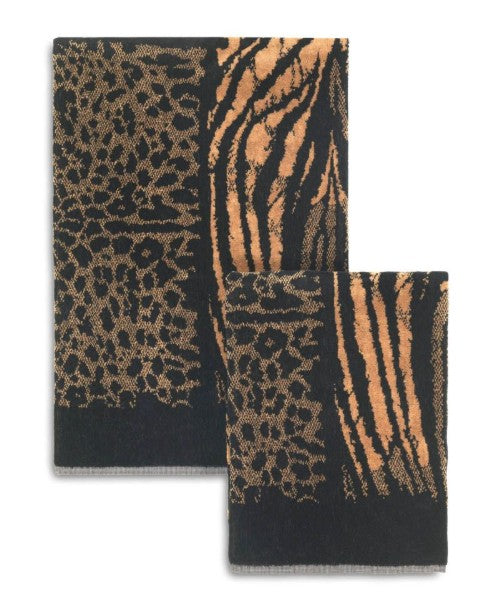 COMPLETO ASCIUGAMANI 2PZ AFRICAN ZEBRA BRUCIATO ROBERTO CAVALLI