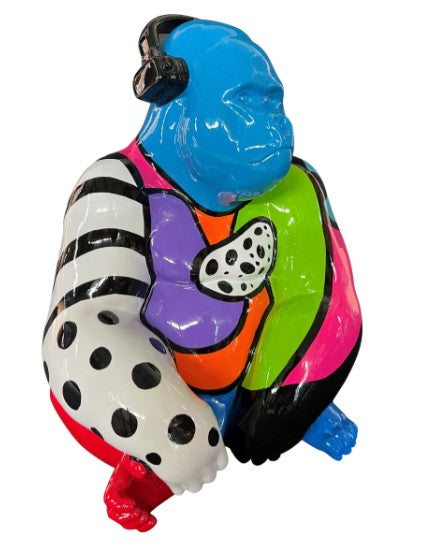 SCULTURA GORILLA VISO COLORATO ATELIER DESIGN