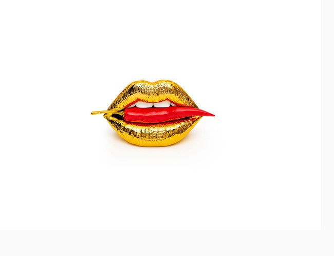 SCULTURA MINI BOCCA PEPERONCINO ROSSO SEQUENZE