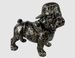 BULLDOG NERO E ORO CON CAPPELLO ATELIER DESIGN