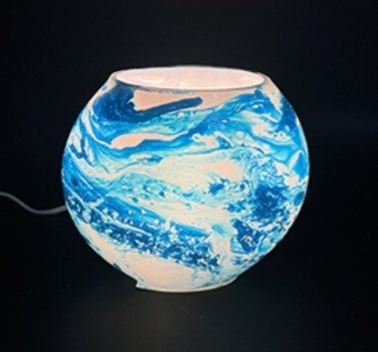 LAMPADA DA TAVOLO IN VETRO DIPINTA OCEAN INDIAWORLD