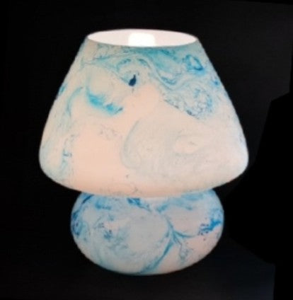 LAMPADA DA TAVOLO IN VETRO DIPINTA OCEAN INDIAWORLD