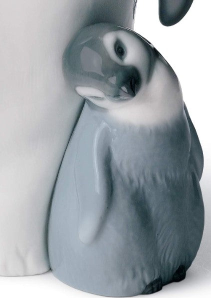 SCULTURA PINGUINO CON CUCCIOLO LLADRO'