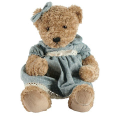 LEORA ORSO VESTITO BLU DETTAGLI ECRU 30CM PURE BY COUNTRY CASA