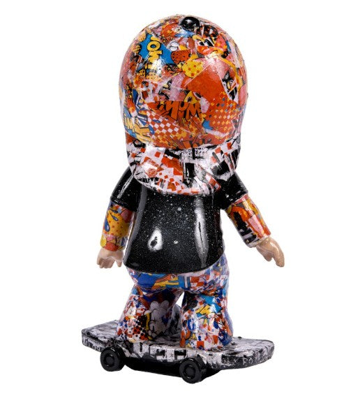 SCULTURA GARCON SKATTEUR LACORNE DECORATION