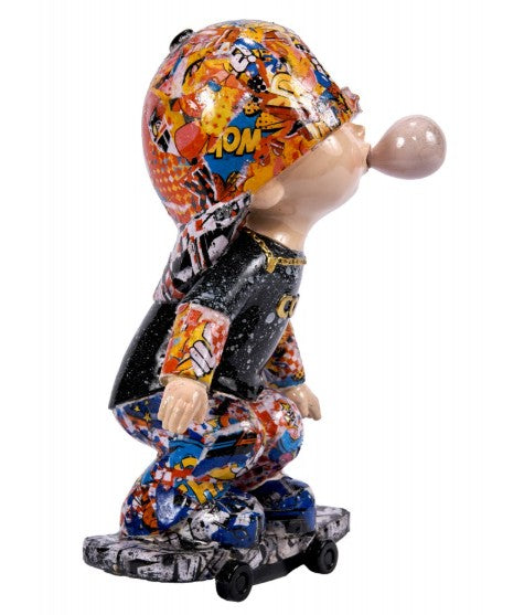 SCULTURA GARCON SKATTEUR LACORNE DECORATION
