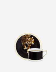 SET 2 TAZZE THE' E PIATTINO FANTASIA LEOPARDO FRONTALE DOLCE & GABBANA