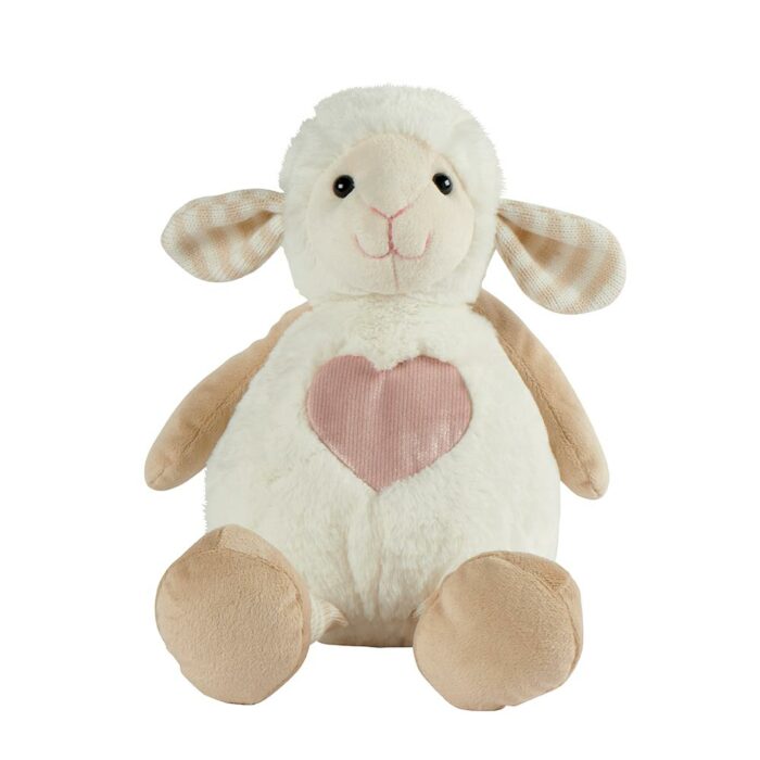 NALA L'AGNELLO BIANCO CON CUORE ROSA PURE BY COUNTRY CASA