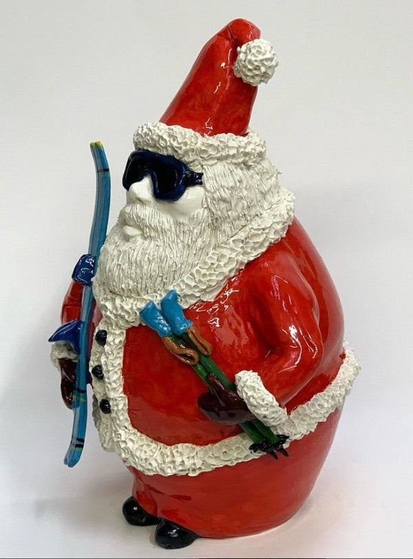 SCULTURA BABBO NATALE SCIATORE FUTURO D'ARTE